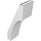 Ekena Millwork 6-in. W x 8-in. D x 20-in. H Westlake Architectural Grade PVC Knee Brace BRCP06X08X20WTL - alternate 2